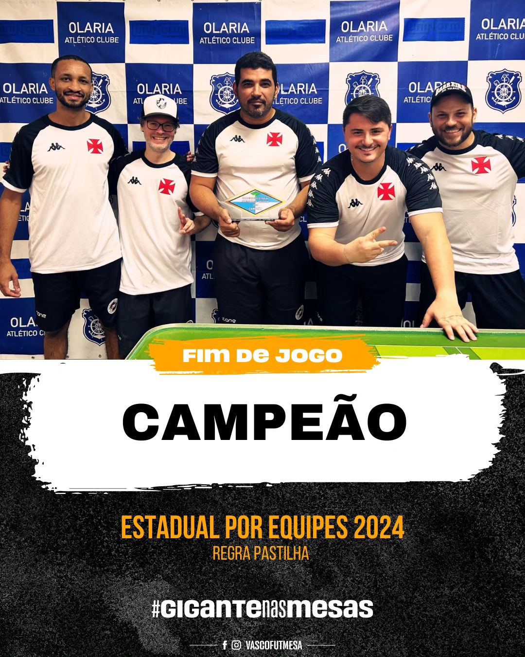 Read more about the article VASCO CONQUISTA SEU 12º TÍTULO ESTADUAL POR EQUIPES DA REGRA PASTILHA